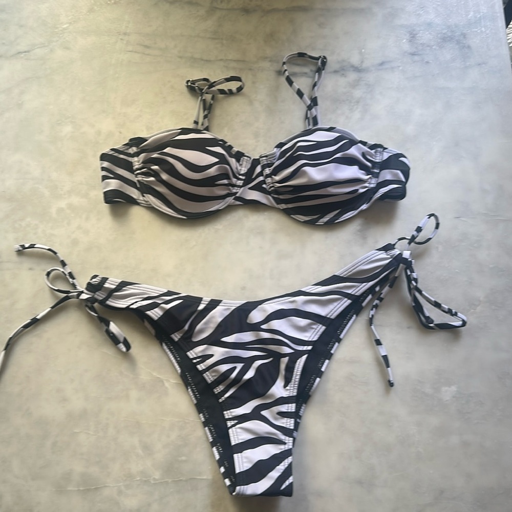 Zebra Print Bikini Size M